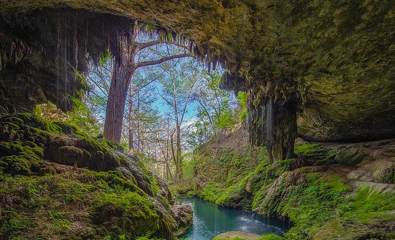 5. Westcave Waterfall, Texas